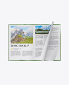 Opened Textured Book Mockup