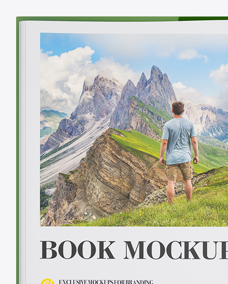 Opened Textured Book Mockup