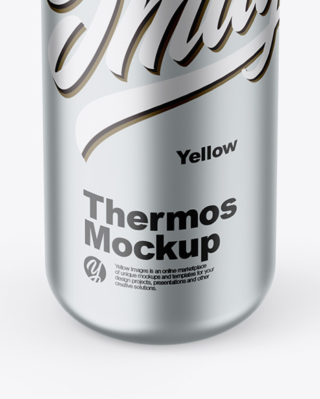 Metallic Thermos Mockup