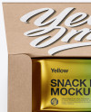 20 Snack Bars Kraft Box Mockup