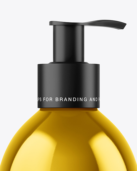 Metallic Liquid Soap Bottle Mockup