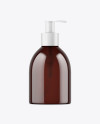 Amber Liquid Soap Bottle Mockup