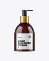 Amber Liquid Soap Bottle Mockup