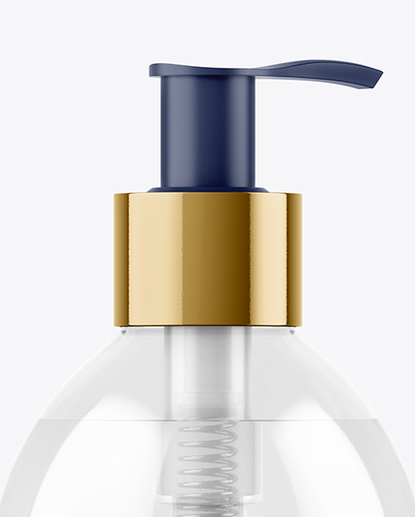 Clear Liquid Soap Bottle Mockup