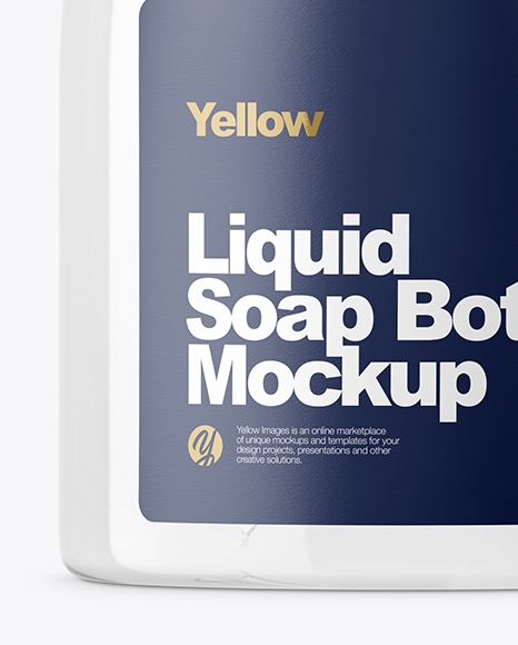 Clear Liquid Soap Bottle Mockup