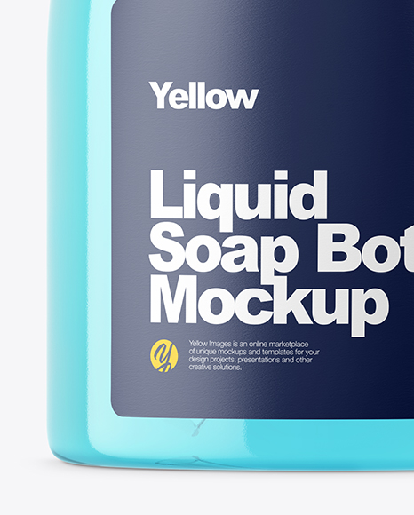 Clear Liquid Soap Bottle Mockup