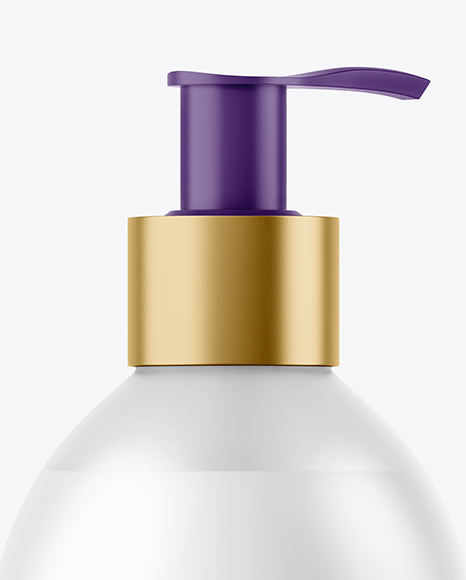 Clear Frosted Liquid Soap Bottle Mockup