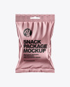 Matte Metallic Snack Package Mockup