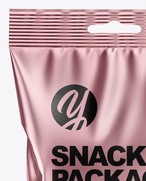 Matte Metallic Snack Package Mockup