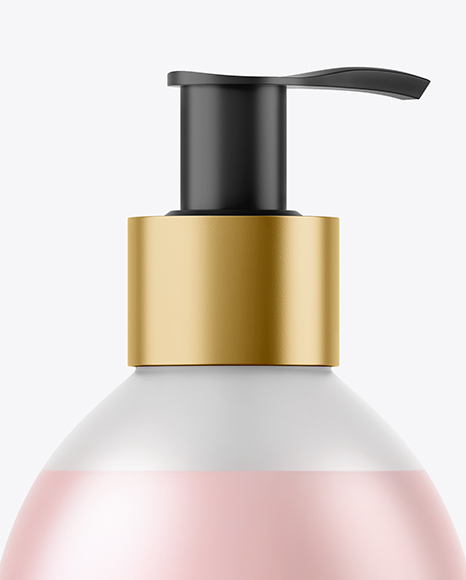 Clear Frosted Liquid Soap Bottle Mockup