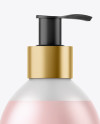 Clear Frosted Liquid Soap Bottle Mockup