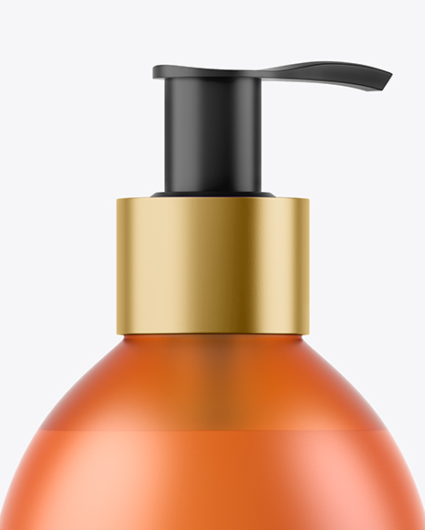 Orange Frosted Liquid Soap Bottle Mockup