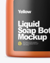 Orange Frosted Liquid Soap Bottle Mockup