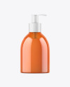 Orange Liquid Soap Bottle Mockup