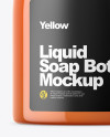 Orange Liquid Soap Bottle Mockup