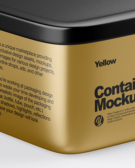 Metallic Container Mockup