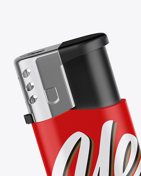 Matte Plastic Lighter Mockup