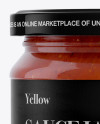 Glass Jar With Sauce Mockup