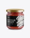 Glass Jar With Sauce Mockup