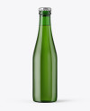 Green Glass Beer Bottle Mockup