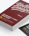 Stack of Paper Business Cards Mockup