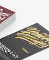 Stack of Paper Business Cards Mockup