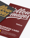 Two Paper Business Cards Mockup