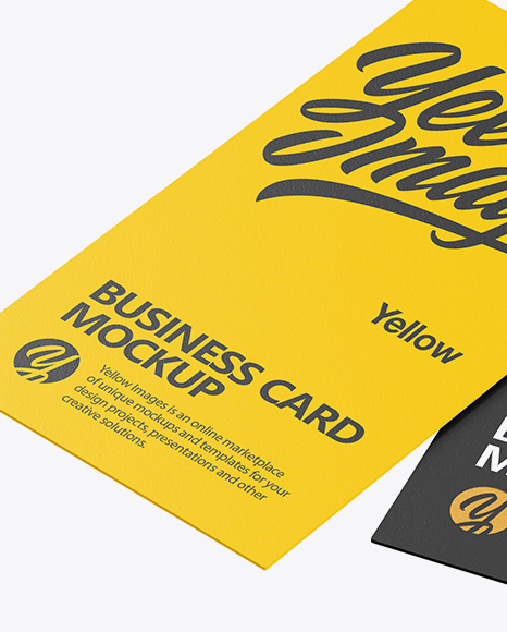 Two Textured Business Cards Mockup