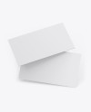 Two Paper Business Cards Mockup