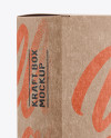 Kraft Paper Box Mockup - Half Side View