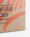 Kraft Paper Box Mockup - Half Side View