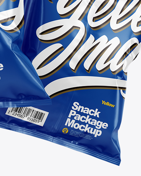 Two Glossy Snack Packages Mockup