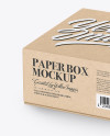 Kraft Paper Box Mockup - Half Side View