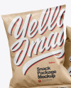 Two Kraft Snack Packages Mockup