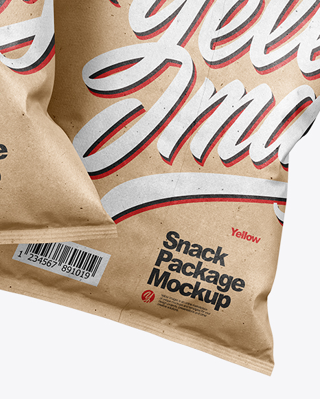 Two Kraft Snack Packages Mockup