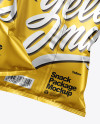 Two Matte Metallic Snack Packages Mockup