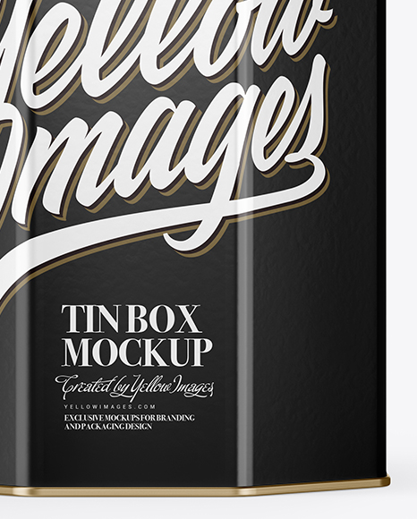 Glossy Tin Box Mockup