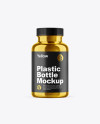 Metallized Pills Bottle Mockup