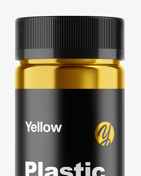 Metallized Pills Bottle Mockup