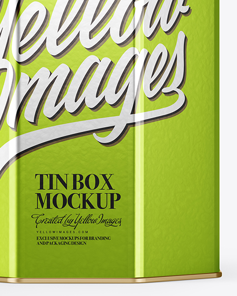 Metallic Tin Box Mockup