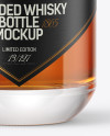 Whiskey Bottle with Wooden Cap Mockup