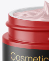 Opened Glossy Cosmetic Jar Mockup