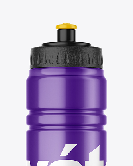 Glossy Plastic Sport Bottle Mockup