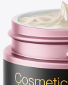 Opened Matte Metallic Cosmetic Jar Mockup Opened Matte Metallic Cosmetic Jar Mockup
