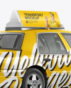 New York Taxi Mockup - Back Half Side View