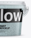 Transparent Bucket with Granules Mockup