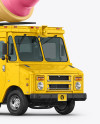 Ice Cream Food Truck Mockup - Half Side View