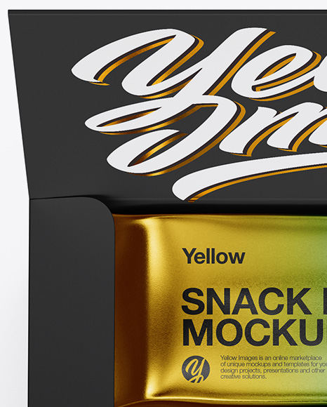 20 Snack Bars Matte Box Mockup