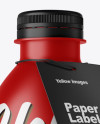 Matte Plastic Bottle w/ Label Mockup