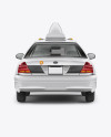 New York Taxi Mockup - Back View